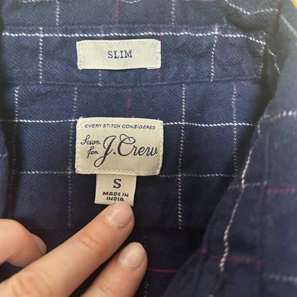 Men's J. Crew Slim Fit Flannel Shirt - Picture 4 of 7